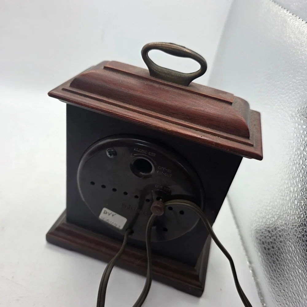 Sessions Electric Mantel Alarm Clock Model 14521 Made in USA Wood Case Working